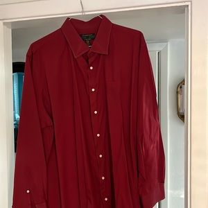 Alexander Julian red men’s button down shirt. Size 3XLT.
